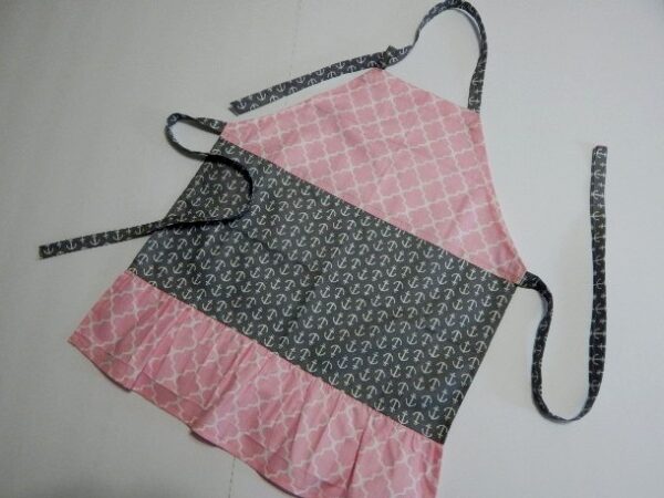 Pink Grey Kids Apron - Image 3