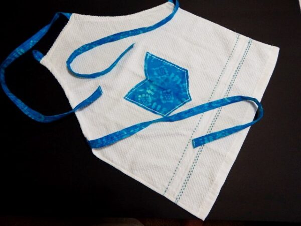 White and blue Kids Apron - Image 2