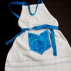 White and blue Kids Apron