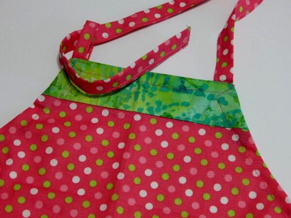 Pink Green Kids Apron - Image 2