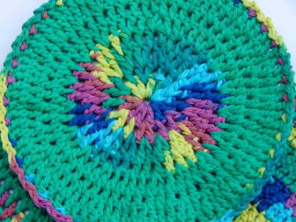 Green Multicolored Pot Holders, set of 3 - Image 2
