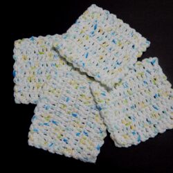Multi-colored coasters, set of 4