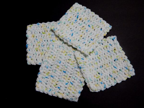 Multi-colored coasters, set of 4