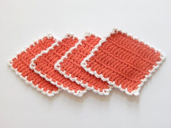 crocheted coasters